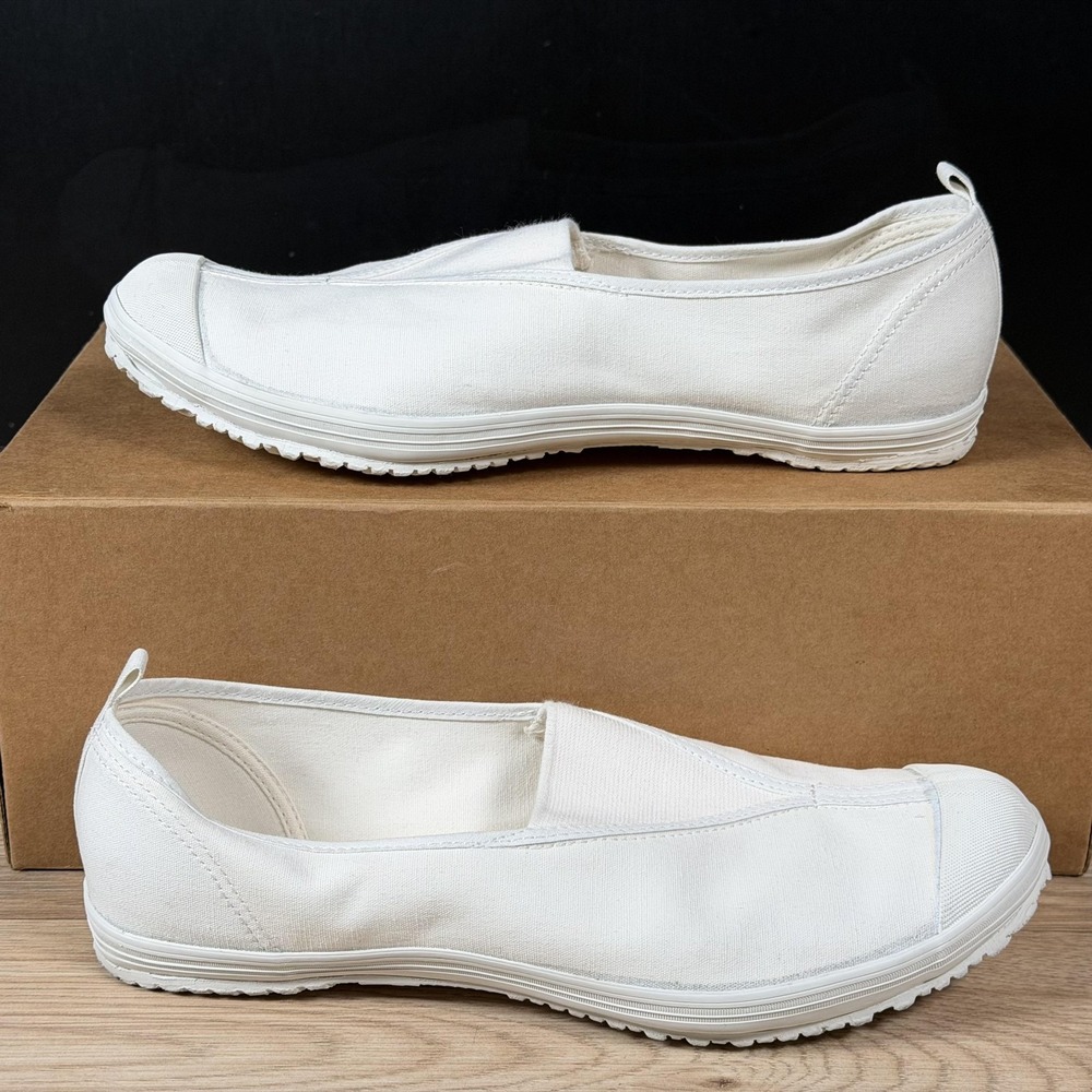 Moonstar Shoes Mens Size 10 White Canvas Slip On Casual Athletic Comfort Light